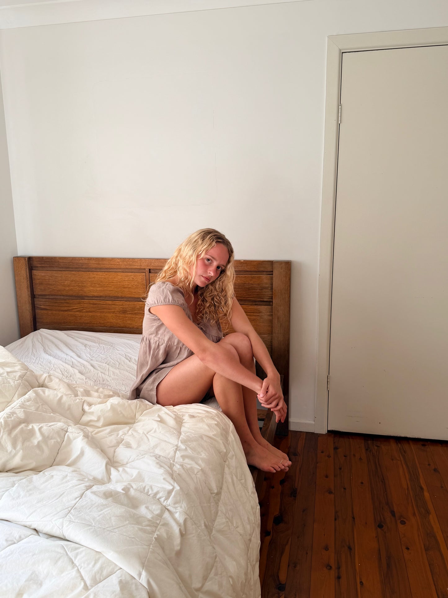 PUFF SLEEVE SMOCK TOP - CLAY