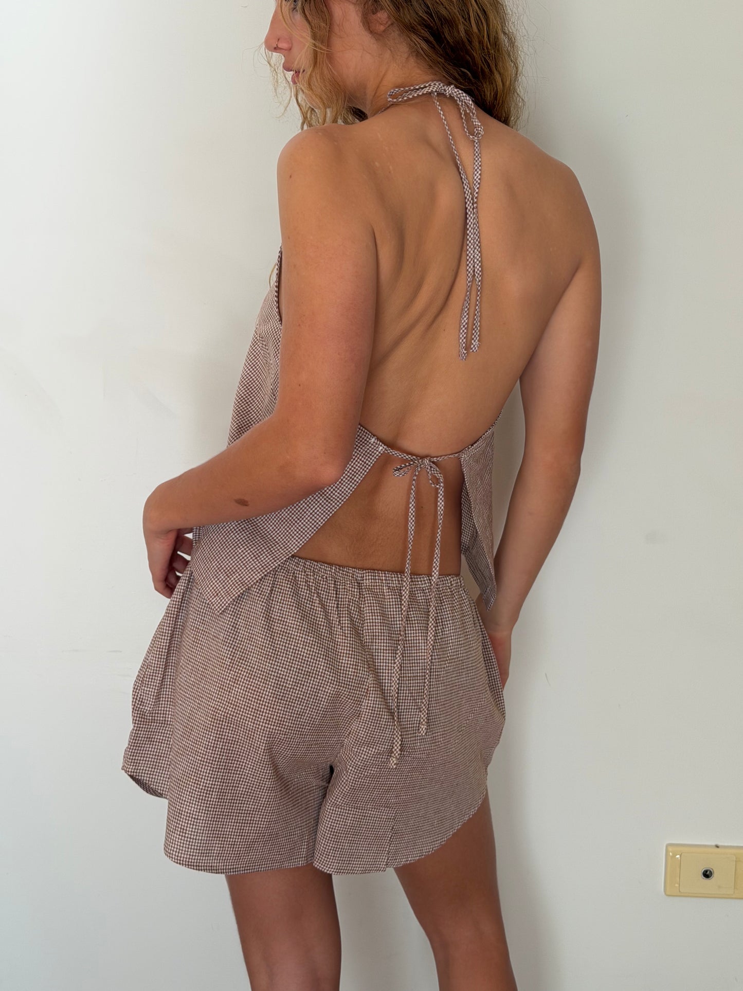CLASSIC HALTER SET - CARIBOU CHECK