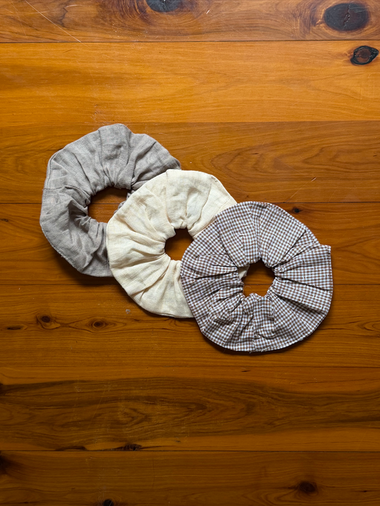 OVERSIZED SCRUNCHIE - CARIBOU CHECK