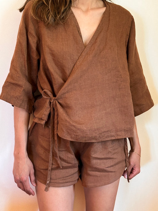 WRAP TOP - CACAO