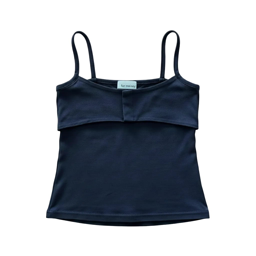 PANEL COTTON TANK - NAVY