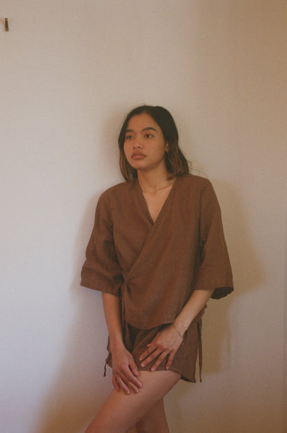 WRAP TOP - CACAO