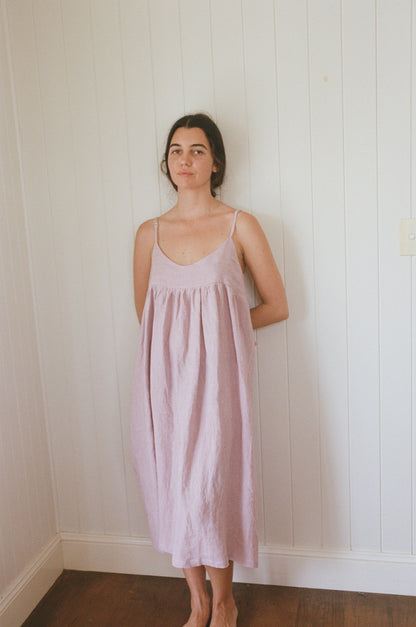 FLEUR DRESS- PINK STRIPE