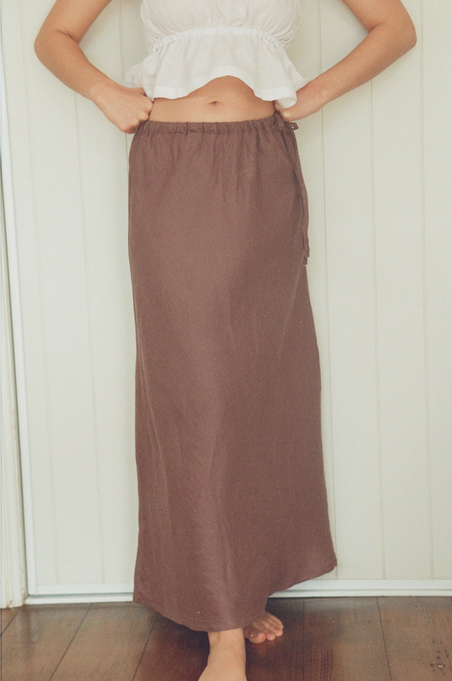 LULU BIAS SKIRT - MOCHA