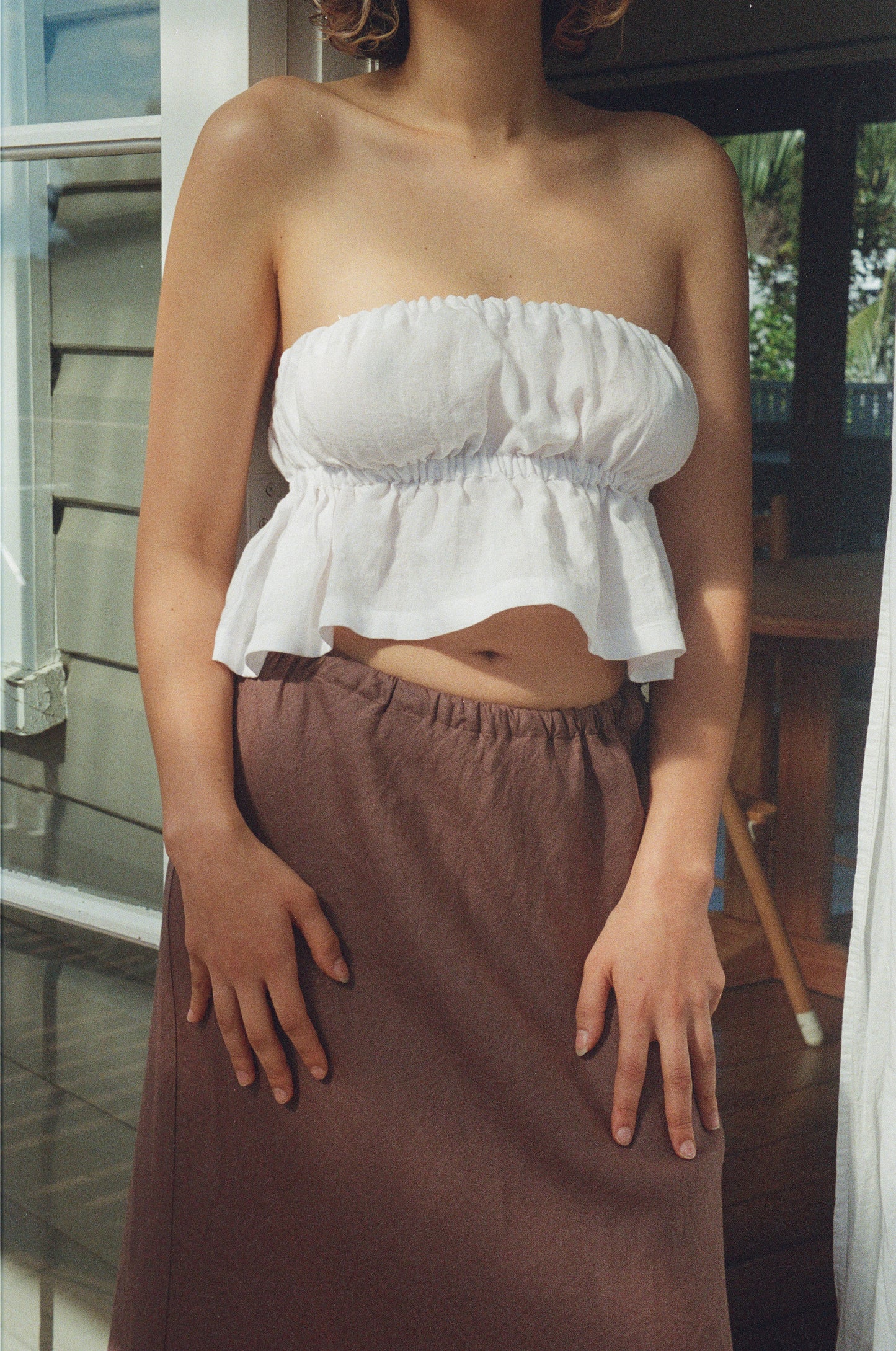 LULU BIAS SKIRT - MOCHA