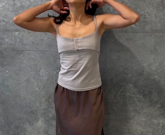 PANEL COTTON TANK - STONE