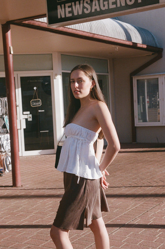 LINEN TUBE TOP - PAPER