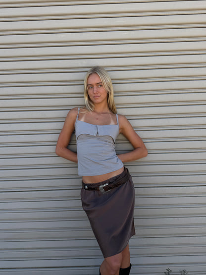 PANEL COTTON TANK - STONE
