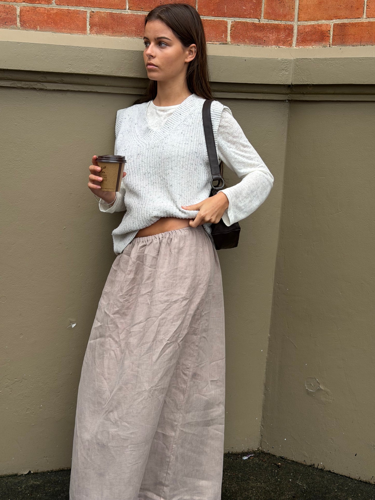 EVERYDAY SKIRT -CLAY