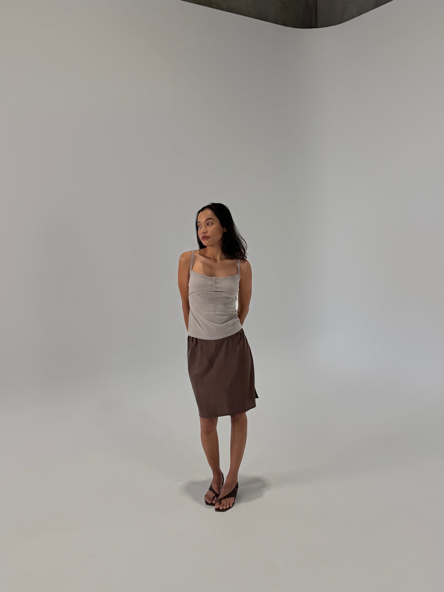 PANEL COTTON TANK - STONE
