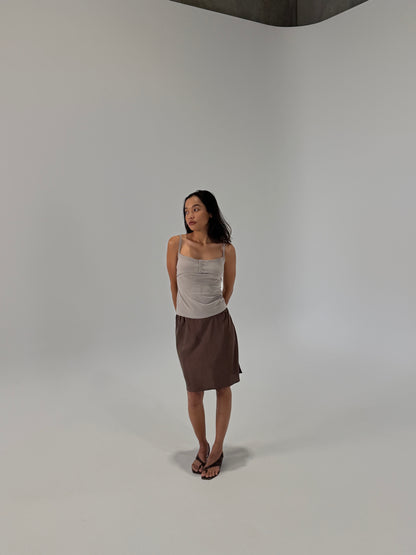 PANEL COTTON TANK - STONE