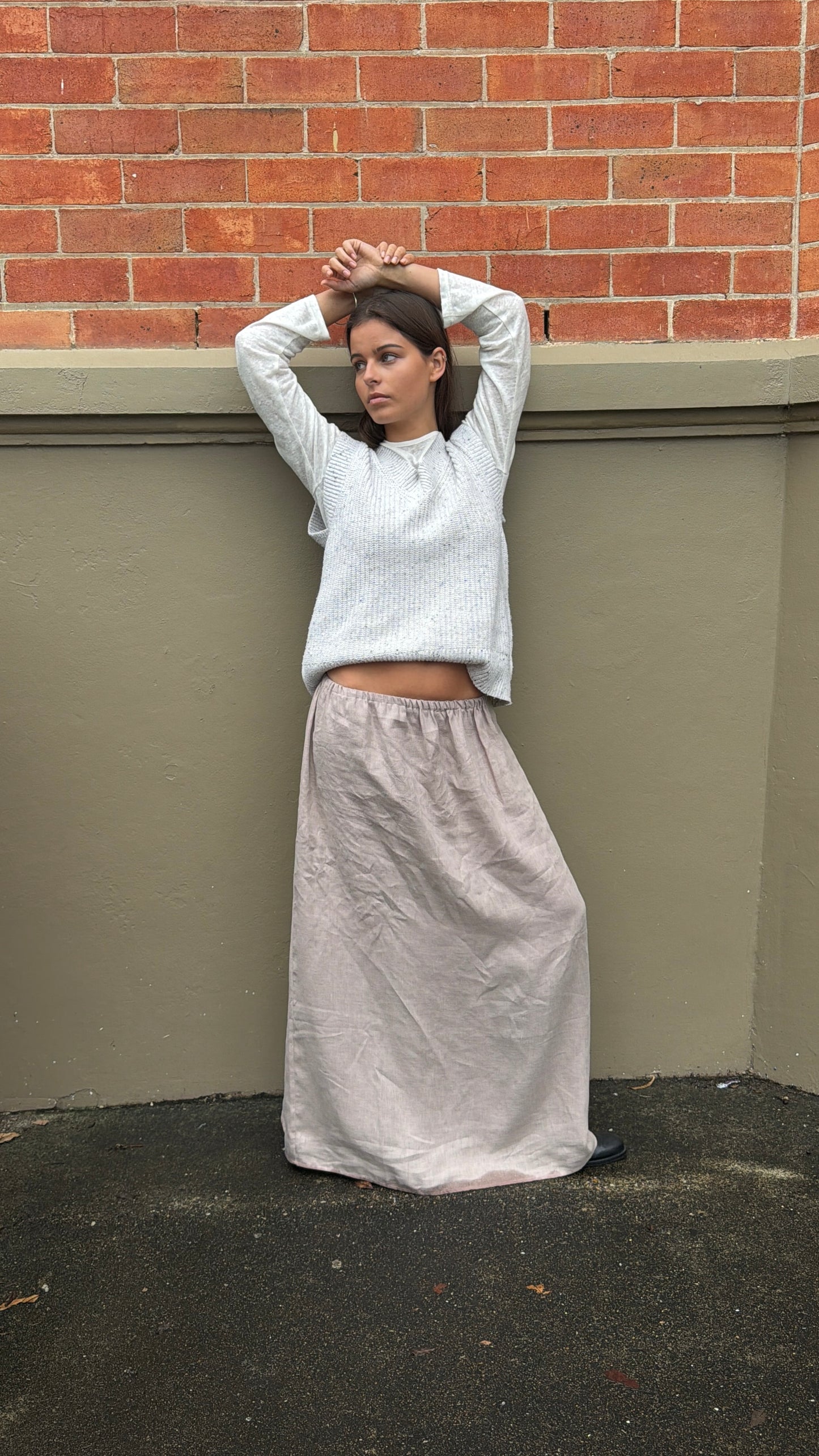 EVERYDAY SKIRT -CLAY
