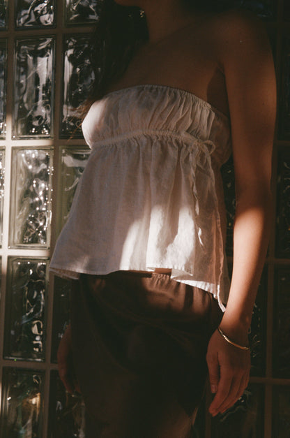 LINEN TUBE TOP - PAPER