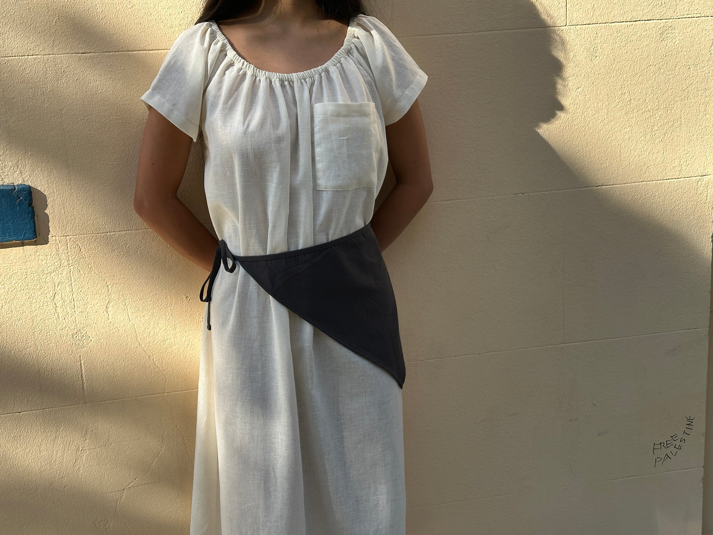 T-SHIRT SMOCK DRESS - HUSK