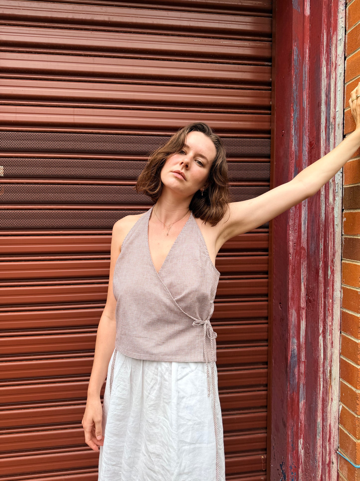 CROSS OVER HALTER - CARIBOU CHECK