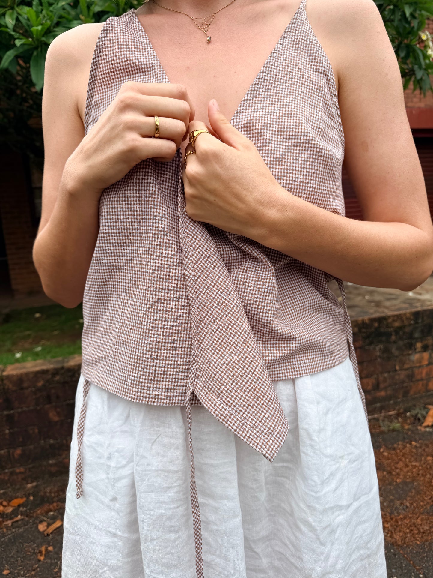 CROSS OVER HALTER - CARIBOU CHECK