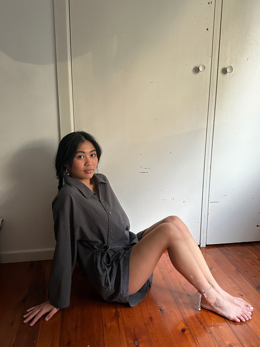 KIMONO BUTTON SET - SMOKE