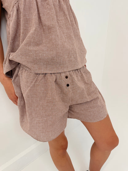 SMIPLE BOXER SHORTS - CARIBOU CHECK