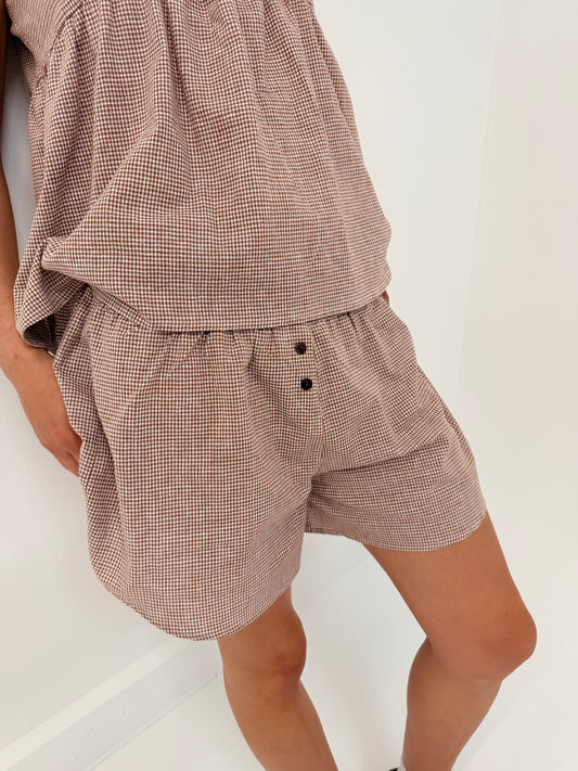 SMIPLE BOXER SHORTS - CARIBOU CHECK