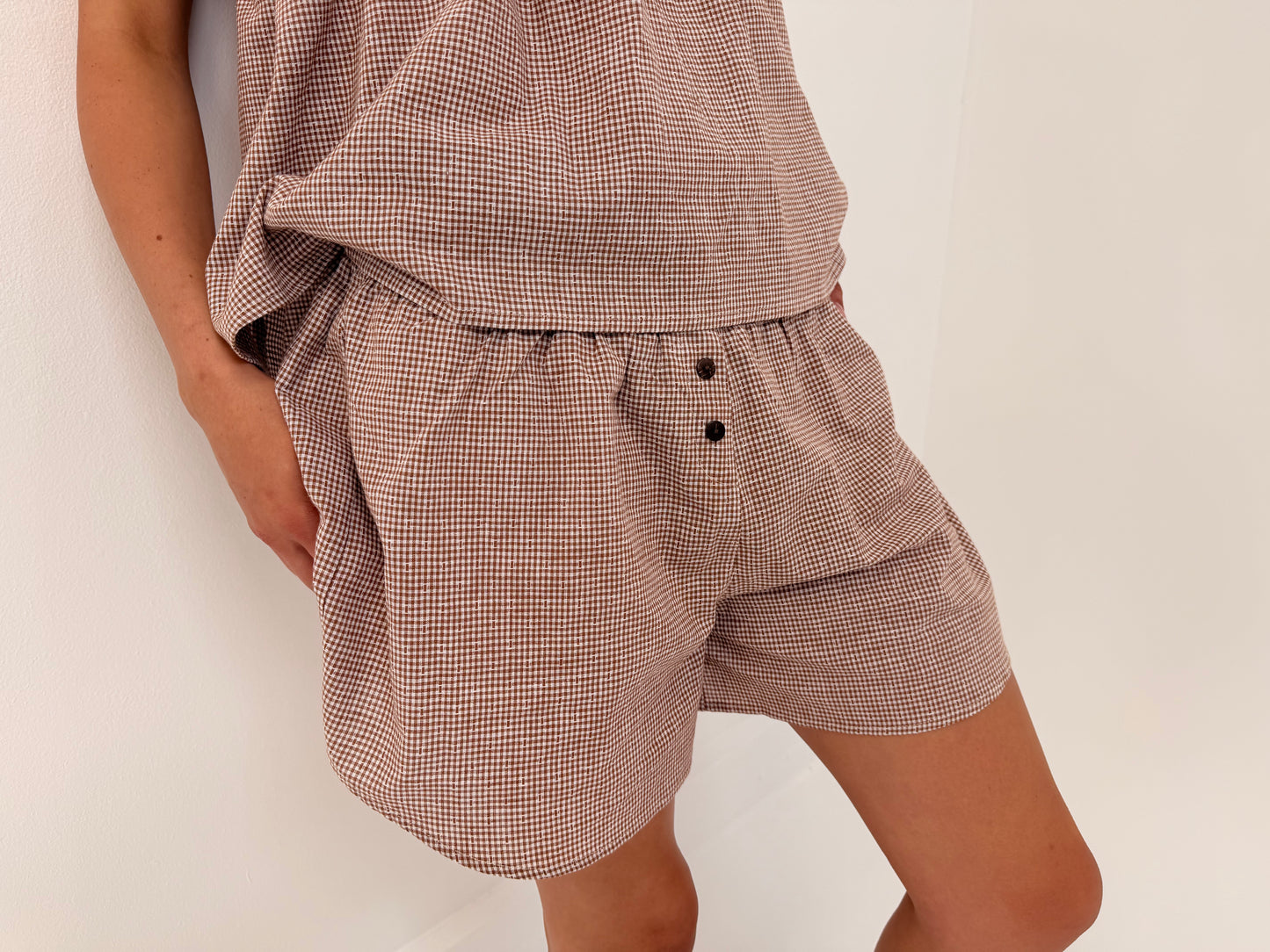 SMIPLE BOXER SHORTS - CARIBOU CHECK