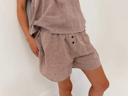 SMIPLE BOXER SHORTS - CARIBOU CHECK