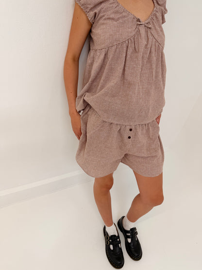 SMIPLE BOXER SHORTS - CARIBOU CHECK