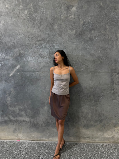 PANEL COTTON TANK - STONE