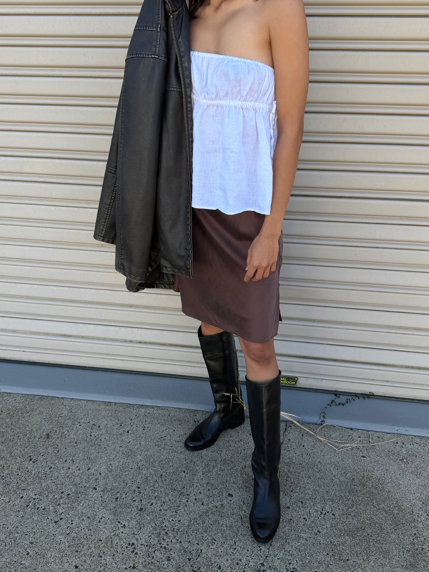 LINEN TUBE TOP - PAPER