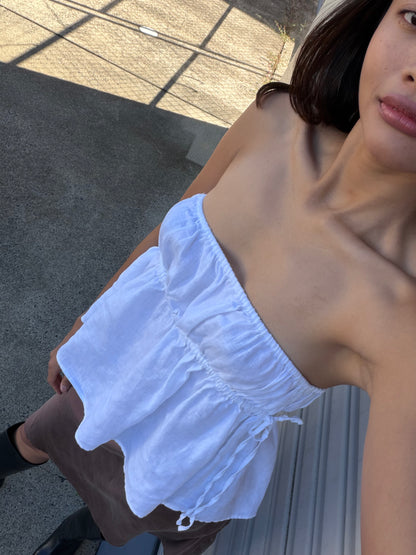 LINEN TUBE TOP - PAPER