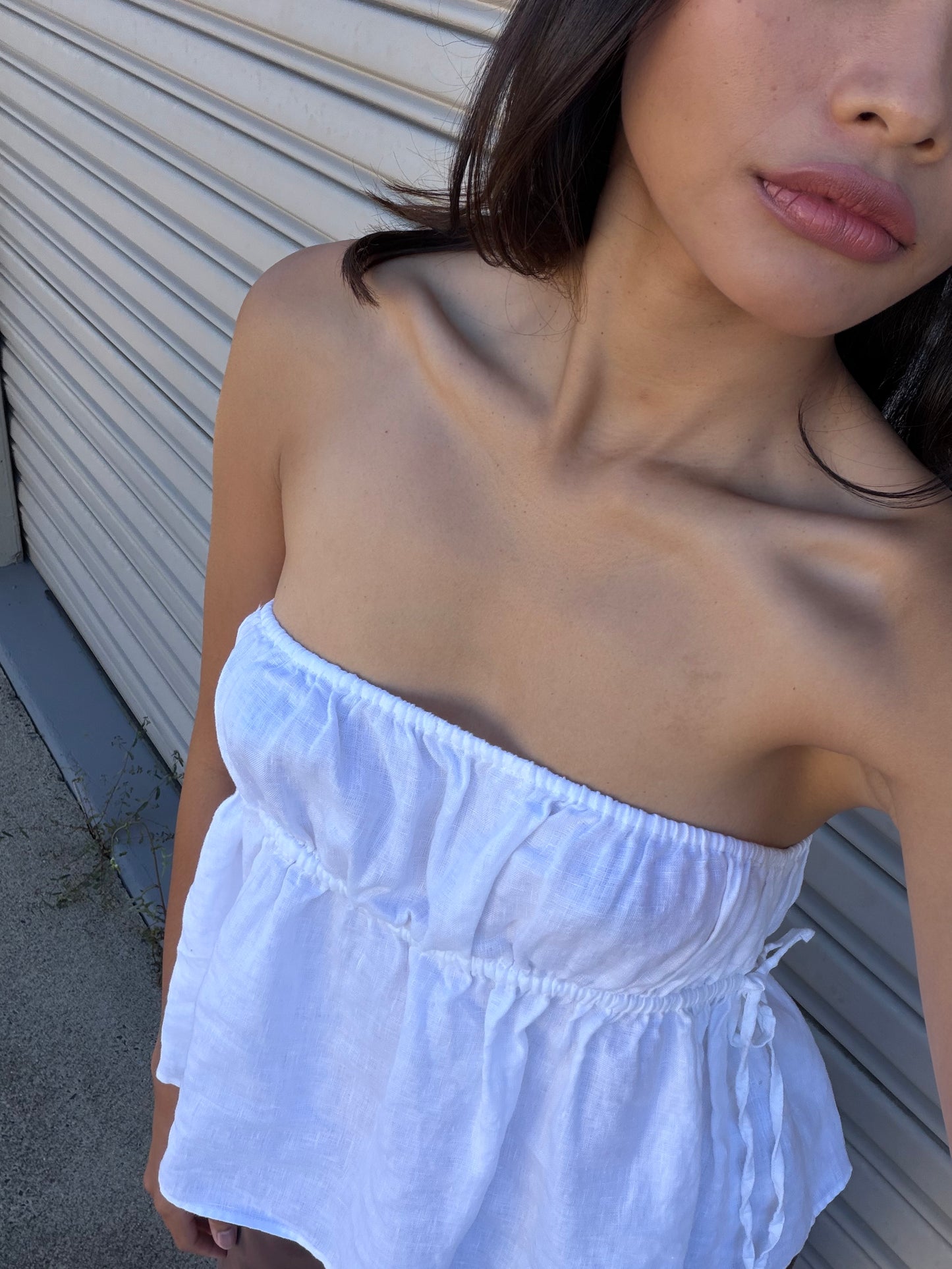 LINEN TUBE TOP - PAPER