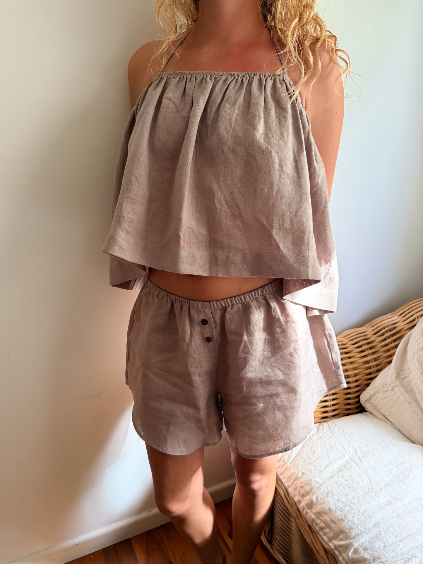SIMPLE BOXER SHORTS - CLAY