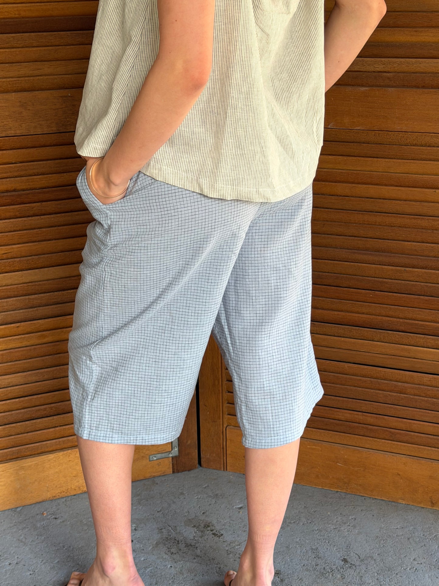 LONG SHORTS - BLUE CHECK