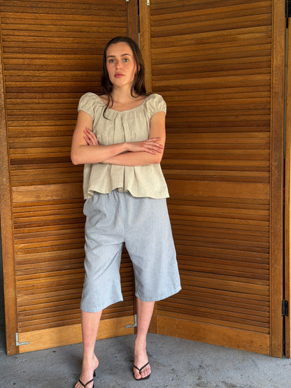 LONG SHORTS - BLUE CHECK