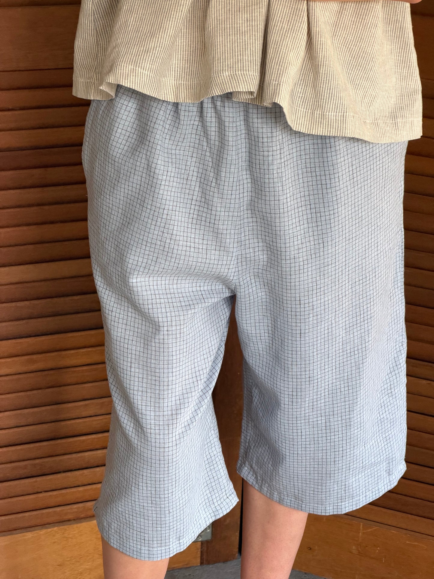 LONG SHORTS - BLUE CHECK