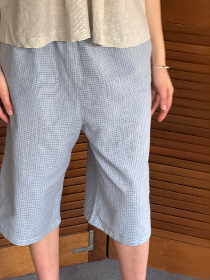 LONG SHORTS - BLUE CHECK