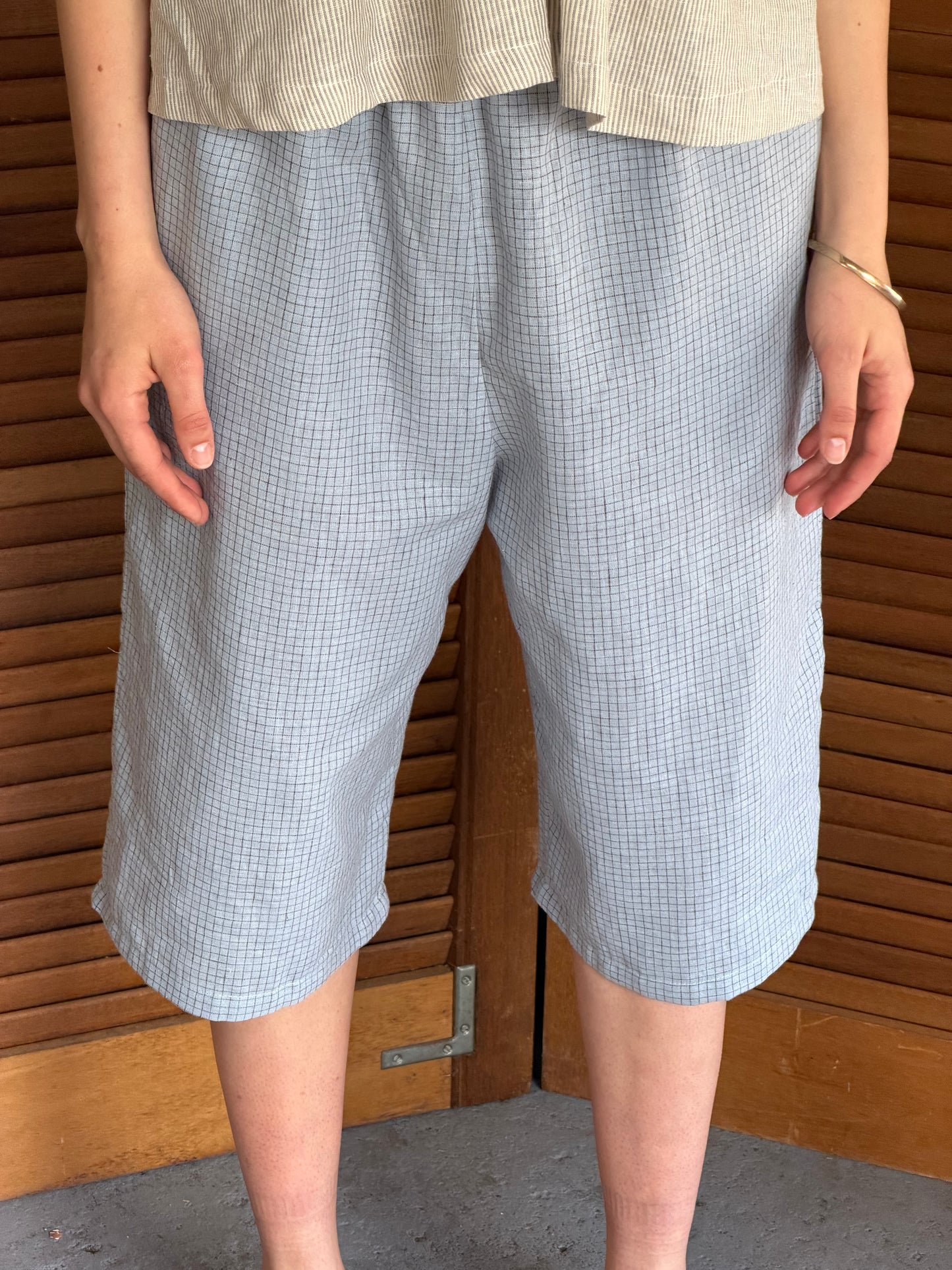 LONG SHORTS - BLUE CHECK