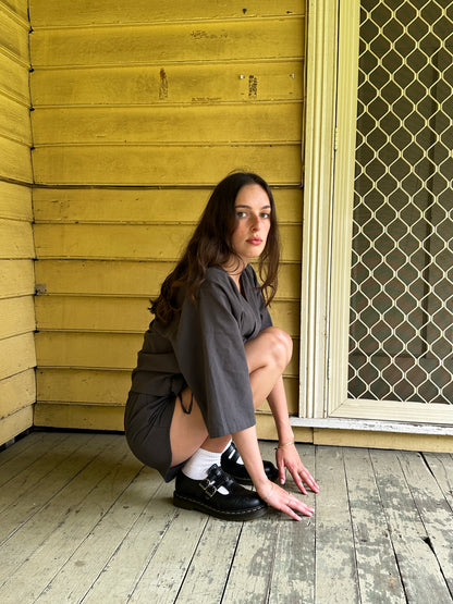 WRAP TOP - SMOKE