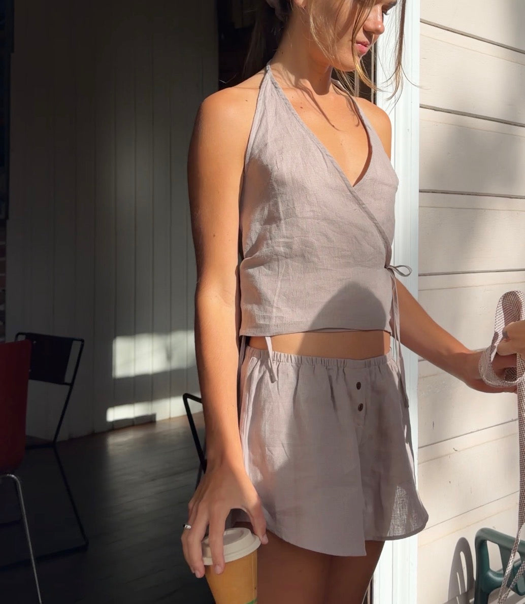 CROSS OVER HALTER - CLAY