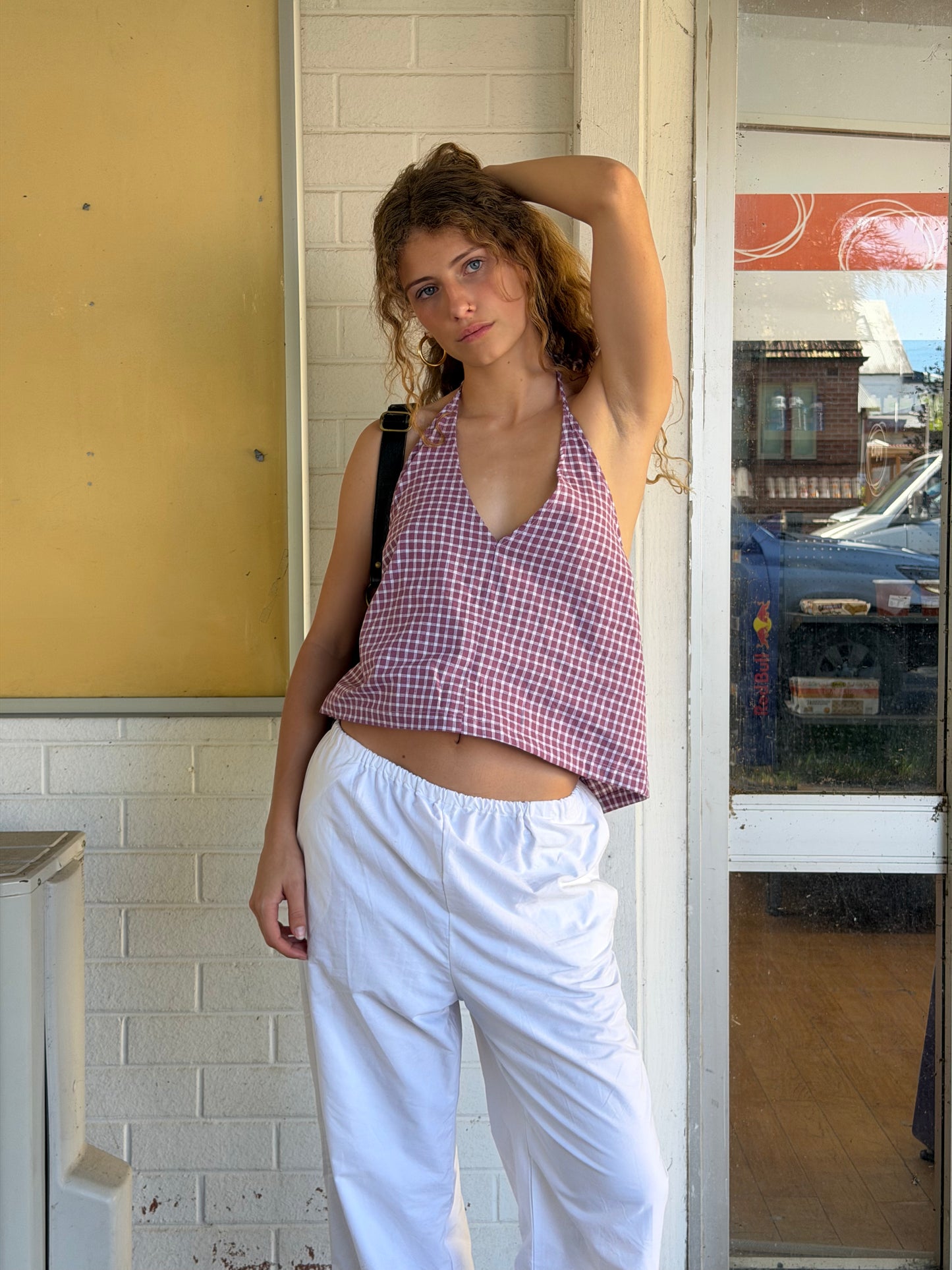 CLASSIC HALTER - MULBERRY CHECK