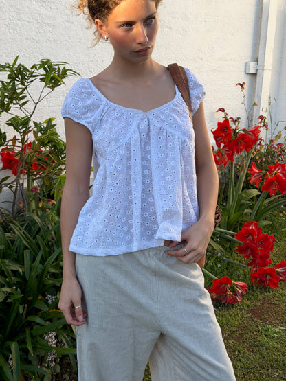 PUFF SLEEVE SMOCK - CHAMOMILE