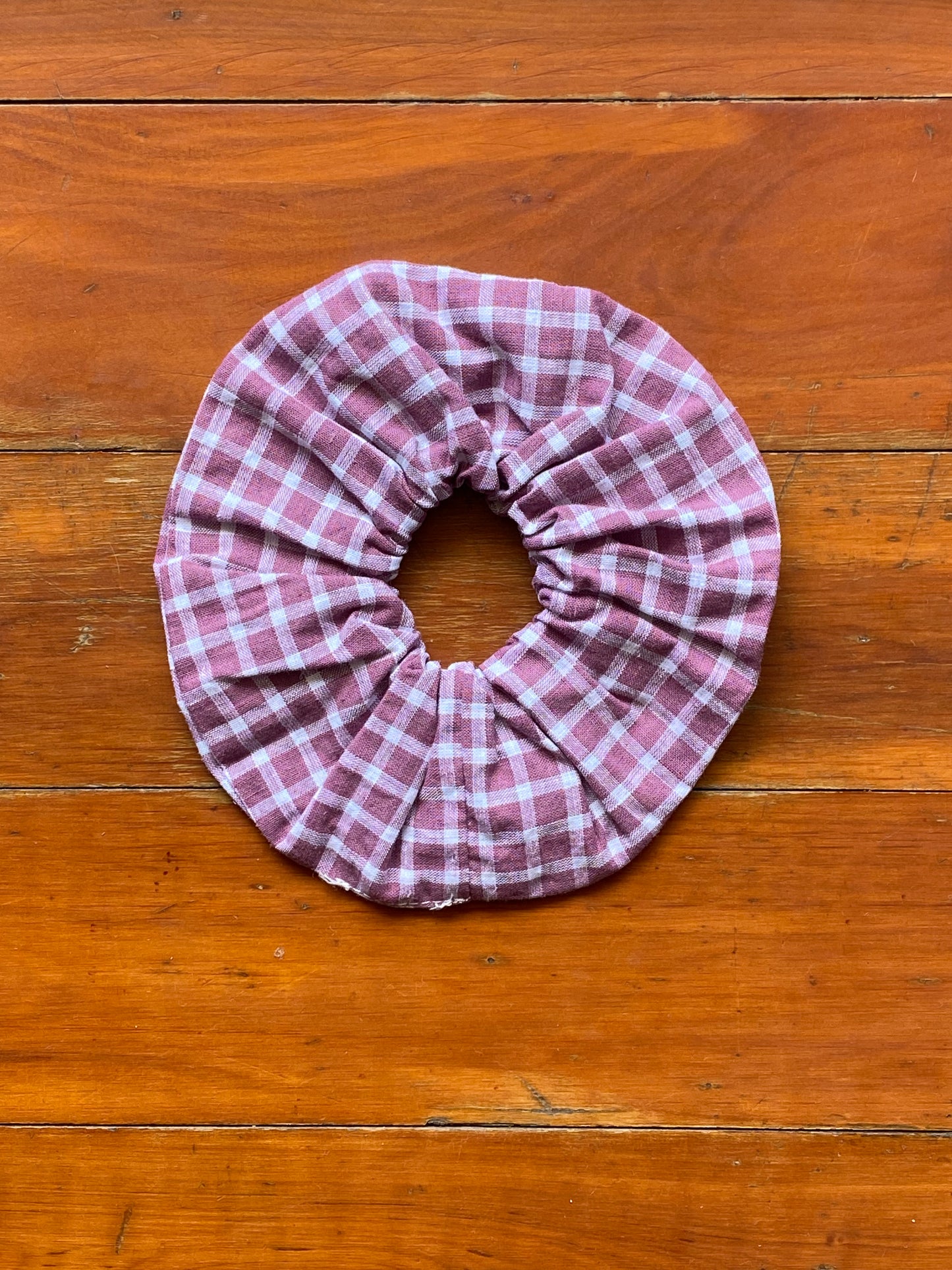 OVERSIZED SCRUNCHIE - MULBERRY CHECK