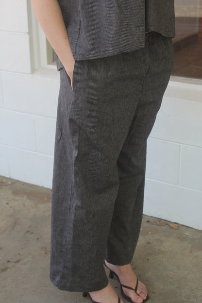 EVERYDAY PANTS - BLACK STRIPE