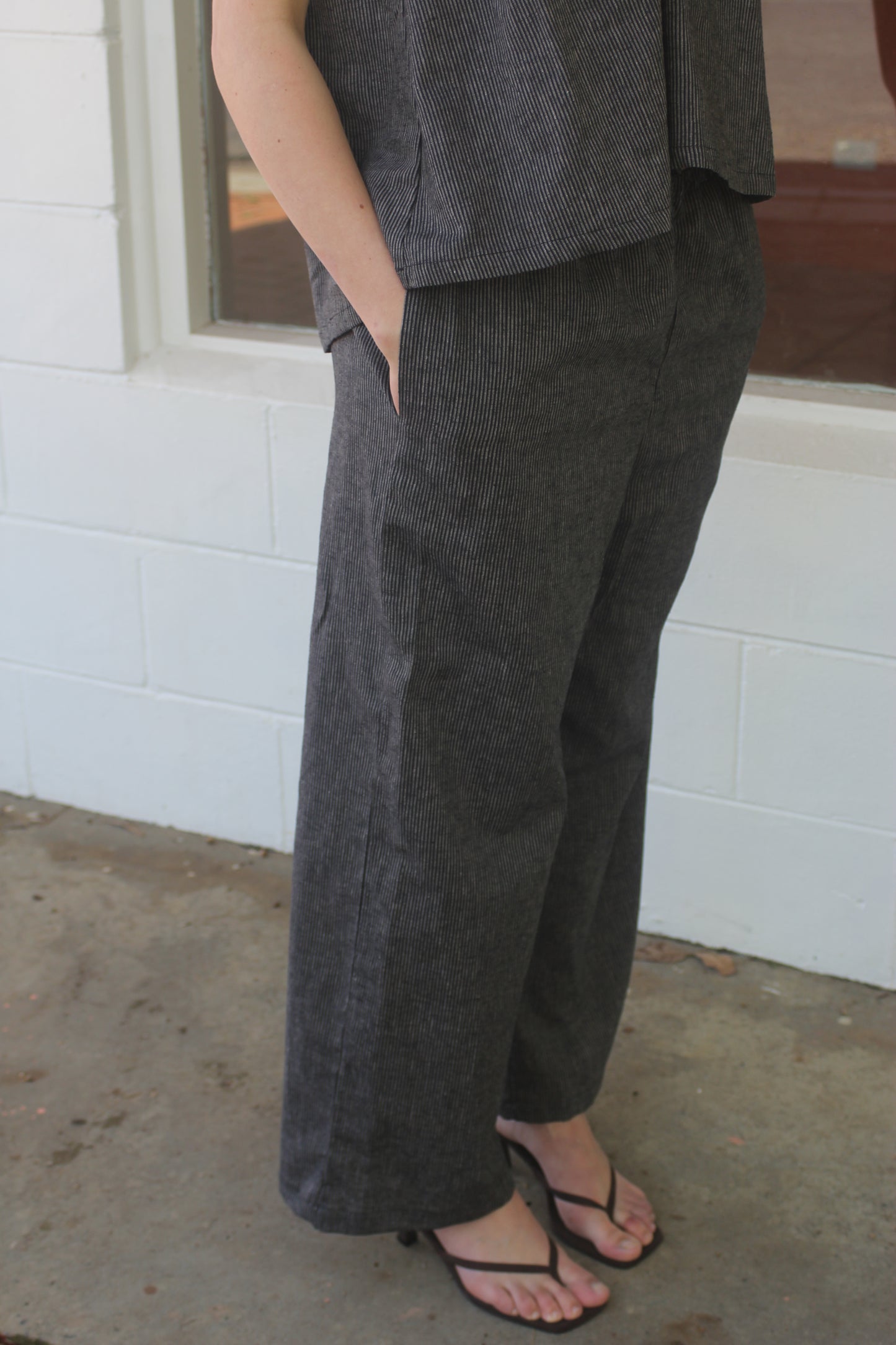 EVERYDAY PANTS - BLACK STRIPE
