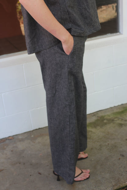 EVERYDAY PANTS - BLACK STRIPE