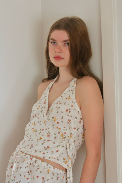 CROSS OVER HALTER - FIELD OF FLOWERS