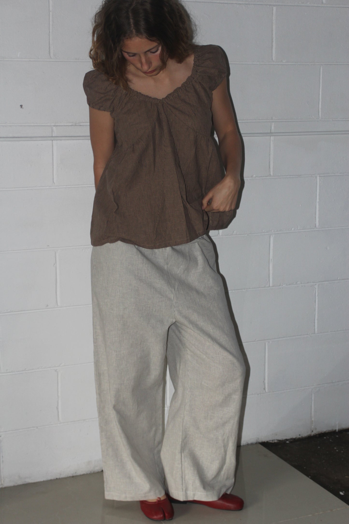 EVERYDAY PANTS - CREAM STRIPE