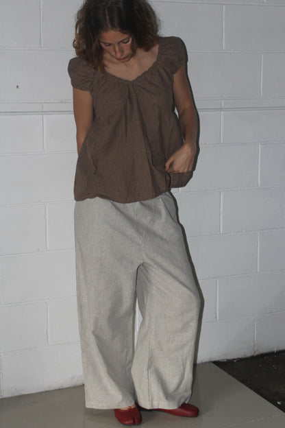EVERYDAY PANTS - CREAM STRIPE