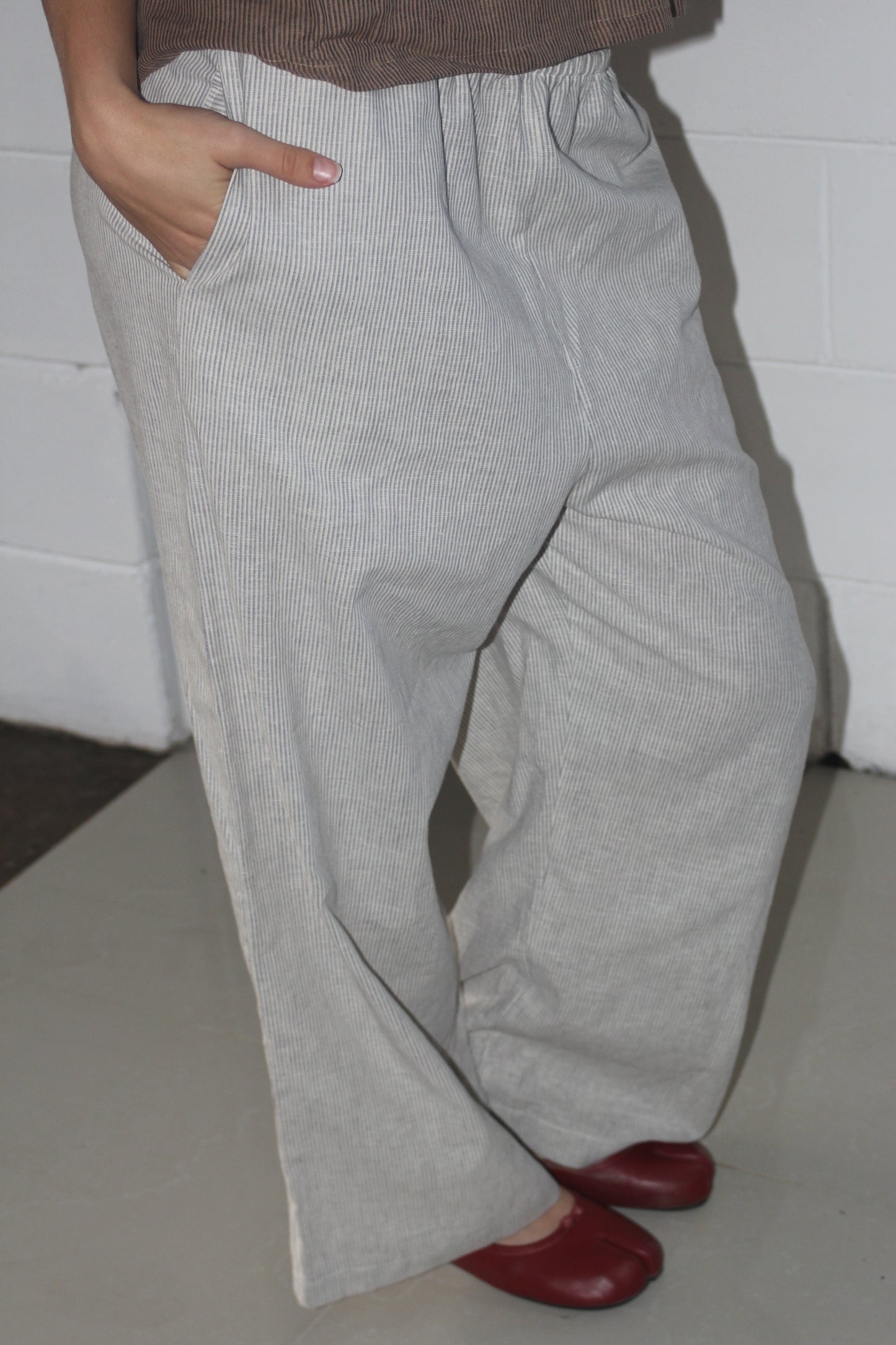 EVERYDAY PANTS - CREAM STRIPE