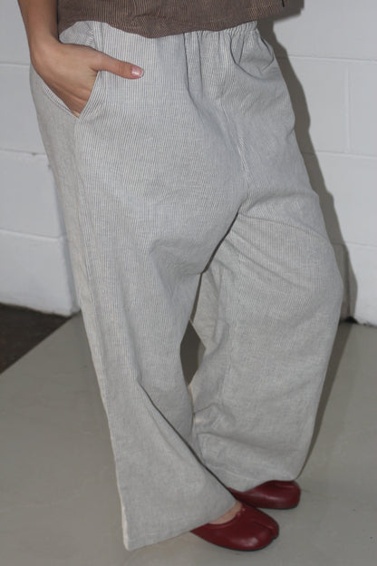 EVERYDAY PANTS - CREAM STRIPE