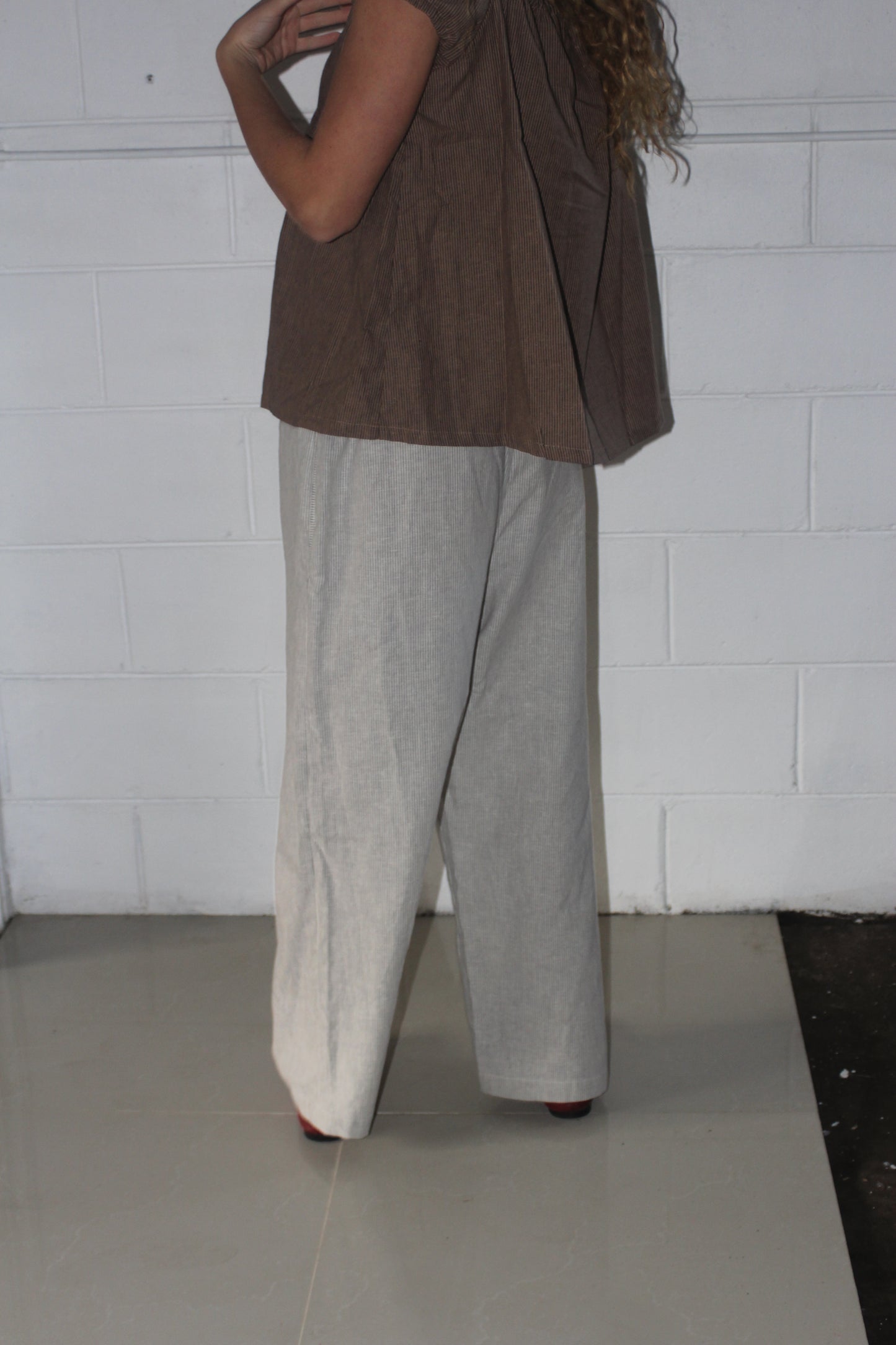 EVERYDAY PANTS - CREAM STRIPE